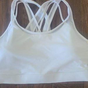 BNWT White Fabletics Sports Bra